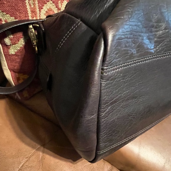 LAND Leather Large Bag Overnight Travel Duffel - Picture 8 of 14